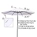 9 Ft Patio Umbrella Replacement Sunshade Canopy Outdoor Top White 9' x 9' / 108