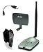 Alfa AWUS036NH 2000mW 2W 802.11g/n High Gain USB Wireless G / N Long-Range WiFi Network Adapter with 5dBi Screw-On Swivel Rubber Antenna and 7dBi Panel Antenna and Mini bendable Flex cable and Suction cup / Clip Window Mount