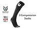 Premium Leg Compression Socks (2 pcs) - Ultra Lightweight Running Compression Socks for Men & Women - Great Relief for Shin Splints, Calf & Leg Pain, Athletes & Outdoor Activities - Improves Recovery - Endurance Shield 360® - 100% Money Back Guaranteed!