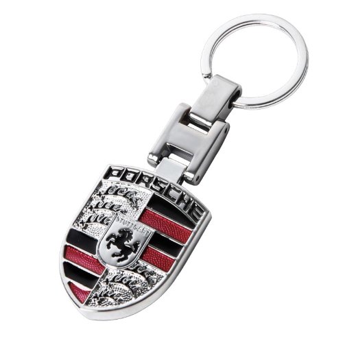 How to buy online Porsche Quality 3D Key Chain Key Ring Metal Silver