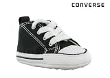 41E%2BMR3  fL. SL160  Converse Baby Boy or Baby Girl First Star Crib Shoes Black 1 Infant
