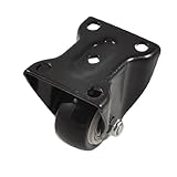 uxcell キャスター 車輪 ベーカリー ラック 1.5"径 メタル ブラック