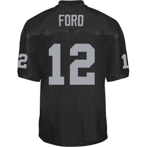 Oakland Raiders #12 Ford Black Jerseys Authentic Football Jersey Size 48-56 (Please Select the Size When You Order, Can Do Drop Shipping)