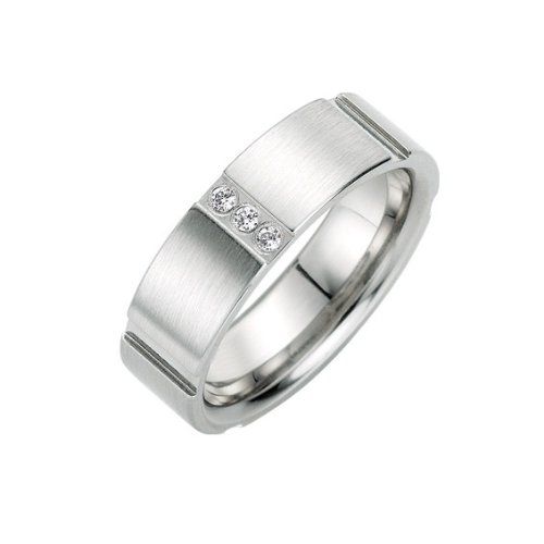 bruno banani Edelstahlring mit Zirkonia 44/87107 W 56 Preisvergleich