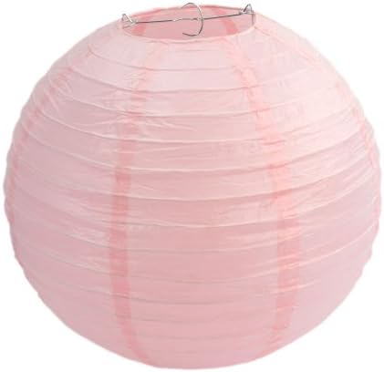 FireKingdom 5 Pack of 12 Inch Round Chinese Japanese Paper Lanterns Lamps for Halloween Christmas Holiday Wedding Party Decoration Home Decor (Pink)