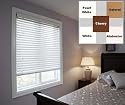 Pearl White 2" Faux Wood Blinds,Width 63in., Free Shipping, 63 x 72