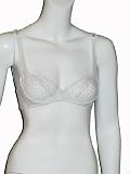 DEBORAH MARQUIT Sheer White Daisy Lace Bra