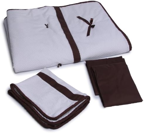 Diamond Velvetine Toddler Bedding Set, Chocolate