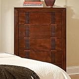 Storage Chest with Bamboo Like Design in Cherry Finish