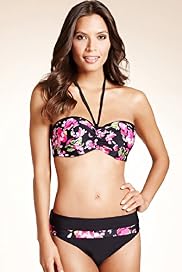 D-G Halterneck Bandeau Floral Print Bikini Top