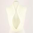 Ladies Winter Chunky Weave Wide Knit Chain Circle Loop Eternity Snow Scarf Ivory