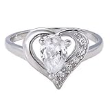 Sterling Silver Russian Ice CZ Simulated Diamond Promise Friendship Ring (sizes 5 to 9)