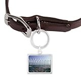 CafePress Wind turbines - Large Landscape Pet Tag - Standard Silver [Misc.]