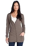 ESPRIT Damen Strickjacke A27509, Gr. 40 (L), Braun (madison brown melange 213)