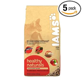 IAMS Healthy Naturals Salmon, 3.5-Pound Bags (Pack of 5) by Iams