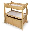 Changing Table with Lower Storage Cart - Natural