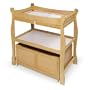 Natural Sleigh Style Changing Table with Lower Storage Bin