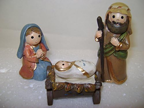 Miniature Christmas Holy Night Nativity Scene Set - 7pc