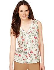 Floral Ladder Stitched Blouse