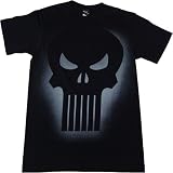  : Punisher Lighted Skull Logo Mens T-Shirt