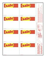 Sale - Small Item Price Shelf Signs (800pk) - 3.5
