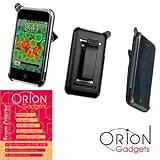Apple iPhone (1G) Rubber Holster /w Swivel Belt Clip and Screen Protector