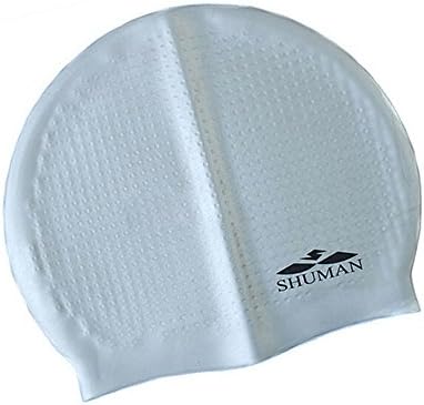 SHUMAN Unisex High Elastic Silica Gel Waterproof Swimming Cap Grey