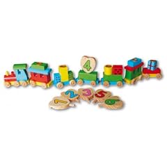 Beluga 70096 - Geburtstagszug aus Holz mit 7 Anh�ngern, 38 cm lang