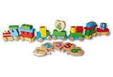 Beluga 70096 - Geburtstagszug aus Holz mit 7 Anh�ngern, 38 cm lang