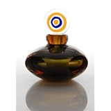 Amber Art Glass Candy Perfume Bottle K81 by Blown Art Glass Studio