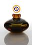 Amber Art Glass Candy Perfume Bottle K81
