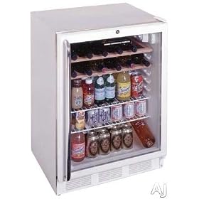 Summit: SCR600LBICSSRC 24'' Freestanding Beverage Center with 3 Flat Shelves, 2 Wine Shelves, Front