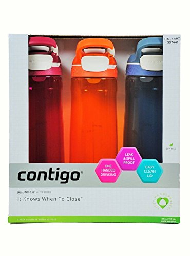 Contigo cortland autoseal water bottles, 24oz-3 pack (s…