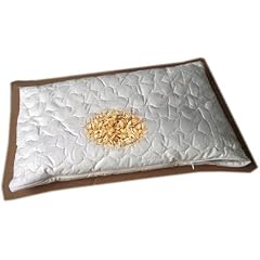 Bio Dinkelkissen Komfort 40*80 cm - Dinkelkopfkissen Dinkelspelzkissen mit abnehmbarem waschbarem Komfortbezug aus Baumwolle mit Reissverschluss