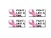 Fight Like a Girl - Breast Cancer - 3D Domed Set of 4 Stickers