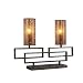 Twin Two Light Table Lamp in Hand Painted Antique Brass
