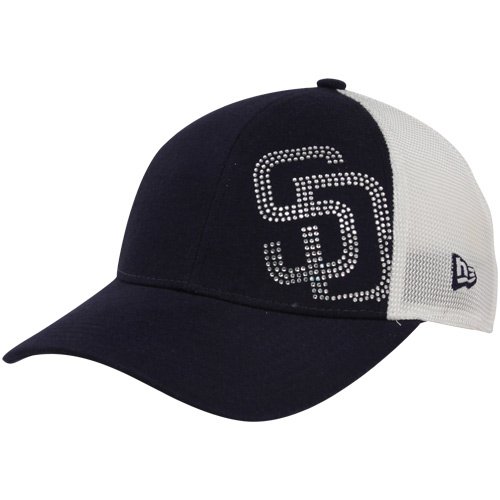 New Era San Diego Padres Youth Girls Navy Blue Jersey Shimmer Adjustable Hat