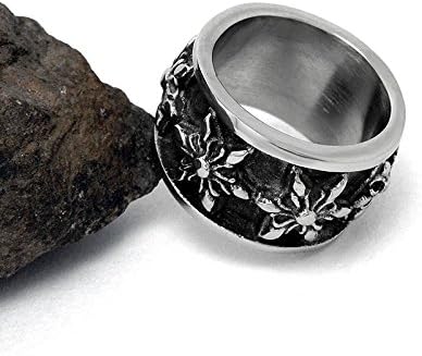 FANCIN Jewelry Men's Stainless Steel Hexagram Rings