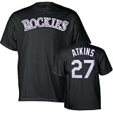 Garrett Atkins Colorado Rockies Black Jersey Name & Number T-Shirt