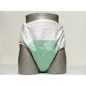 Adult Reusable Cotton/Poly Snap Brief/Diaper - Large - Fits 32" to 46" - Each