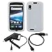 GTMax Clear Soft Silicone Case + Car Charger + USB Sync Cable for AT&T Motorola Atrix 4G MB860