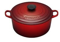Le Creuset Cast Iron Round Casserole, Cerise, 24 cm