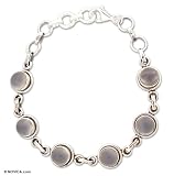 Moonstone bracelet, 'New Beginnings' 0.4 W 7.5 L