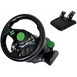 Kabalo Gaming Vibration Racing Steering Wheel (23cm) and Pedals for XBOX 360 PS3 PC USB