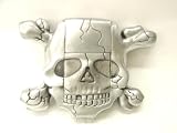 Heavy Metal Lighter Belt Buckle Skull Crossbones Metal Belt Buckle Lighter