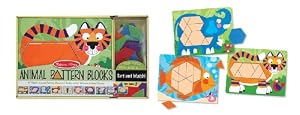 Melissa & Doug Animal Pattern Blocks Set