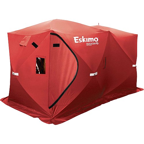 NEW ESKIMO POP UP PORTABLE FISH ICE SHELTER HOUSE SHACK SHANTY TENT 6 PERSON RED eBay