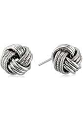 14k Gold Braided Love Knot Stud Earrings