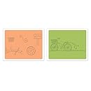 Sizzix Framelits Die Set 6PK with Textured Impressions - Delightful Bicycle Set by Deena Ziegler &amp; Jen Long