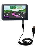 Coiled USB Cable for the Garmin Nuvi 755T with Power Hot Sync and Charge capabilities - uses Gomadic TipExchange Technology
